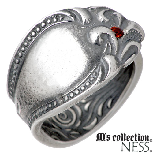 エムズコレクション M's collection フラワー シルバー リング 7〜15号 ガーネット ユリ バラ 指輪 アクセサリー シルバー925 スターリン...