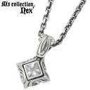 【ポイント3倍!18日限り 】 エムズコレクション M's collection クリアキュービック シルバー ネックレス アクセサリー チェーン付き シルバー...