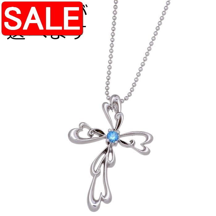 【スーパーSALE 20%OFF！】 シルバー ネックレス アクセサリー 誕生石 ハッピークロス シルバー925 スターリングシルバー E1370-01