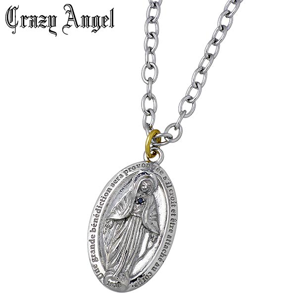 クレイジー エンジェル Crazy Angel マリア ステンレス316L ネックレス アクセサリー L ブラックダイヤモンド メンズ リバーシブル CA-63...