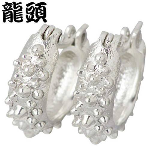 龍頭 RYUZU 霰 あられ フープ シルバー ピアス2ヶ 2個売り 両耳用 シルバー925 スターリングシルバー シルバー950 RYUZU-PI-34WT-...