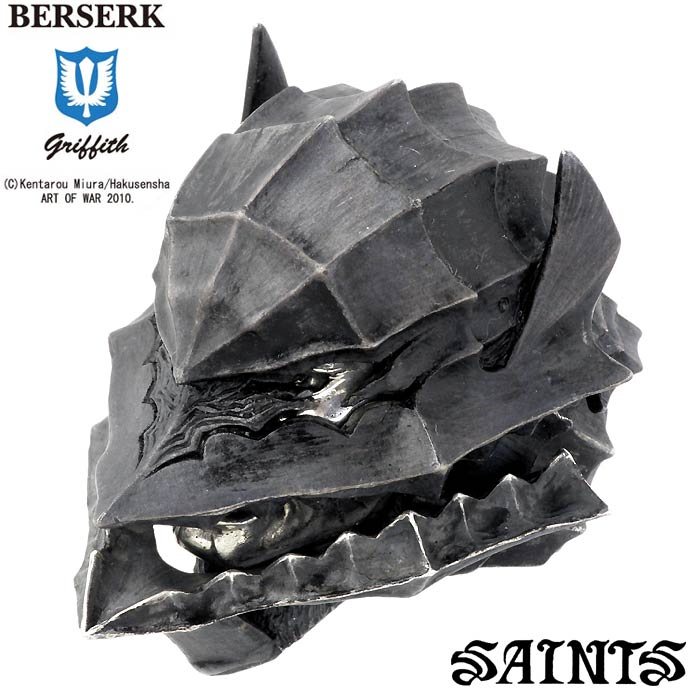 セインツxベルセルク BERSERK×SAINTS ベルセルク ガッツ シルバー リング 指輪 アクセサリー 狂戦士の甲冑 兜付き.ver メンズ 17～25号 BSS-R-02HM