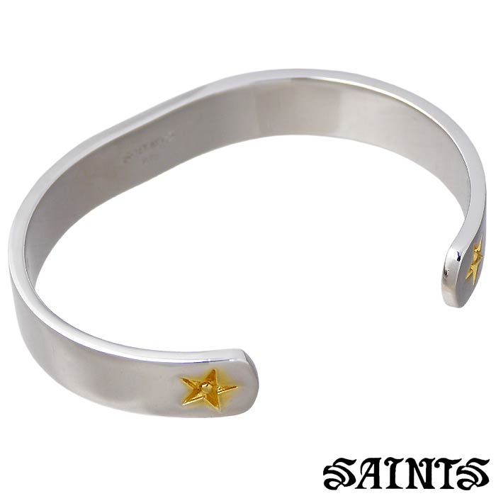 【ポイント5倍!30日まで!】 セインツ SAINTS スター ポイント プレーン シルバー バングル アクセサリー ブレスレット アクセサリー レディース S...