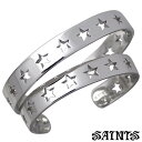 【ポイント5倍!最大1500円OFFクーポン 5/6まで】 セインツ SAINTS スター シルバー バングル アクセサリー ブレスレット アクセサリー ペアー...