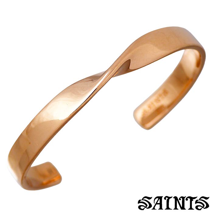 【ポイント5倍!30日まで!】 セインツ SAINTS ツイスト シルバー バングル アクセサリー ブレスレット アクセサリー レディース SSB-705F