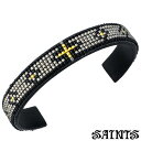 【ポイント3倍!最大5000円OFFクーポン 20日まで!】 セインツ SAINTS コプラ クロス ビーズ バングル アクセサリー メンズ シルバー SSB1...