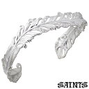 セインツ SAINTS フェザー&ジルコニア シルバー バングル アクセサリー レディース 羽根 SSB2-80CLR