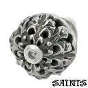 セインツ  ピアス メンズ セインツ SAINTS クレスト シルバー ピアス アクセサリー キュービック 1個売り 片耳用 シルバー925 スターリングシルバー SSE11-60