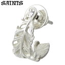 【ポイント10倍! マラソン期間中】 セインツ SAINTS フェザー&ジルコニア シルバー ピアス アクセサリー メンズ 1個売り 片耳用 羽根 キュービック SSE2-63CLR