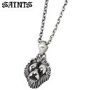 【ポイント3倍!18日限り 】 セインツ SAINTS シルバー ネックレス アクセサリー 獅子王 メンズ ライオン キュービック SSP-841