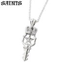 セインツ SAINTS ミニ クラウン キー シルバー ネックレス アクセサリー