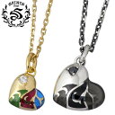 【ポイント5倍! 13日まで!】 セインツ SAINTS ステンドグラス ハート シルバー ペア ネックレス アクセサリー キュービック シルバー925 スター...