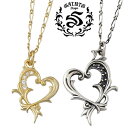 セインツ SAINTS アラベスク オープン ハート シルバー ペア ネックレス アクセサリー キュービック シルバー925 スターリングシルバー SSP2-2...