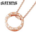 【ポイント5倍!27日まで】 セインツ SAINTS NEW時空 ジルコニア シルバー ネックレス アクセサリー ピンクゴールド シルバー925 スターリングシルバー SSP8-99-PG