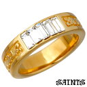 【ポイント10倍! マラソン期間中】 セインツ SAINTS スワロフスキー&アラベスク シルバー リング 指輪 アクセサリー レディース 7~13号 SSR2-122GD