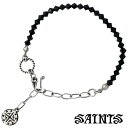 セインツ SAINTS スワロフスキー ストーン シルバー ブレスレット アクセサリー シルバー925 スターリングシルバー SSB10-53BK