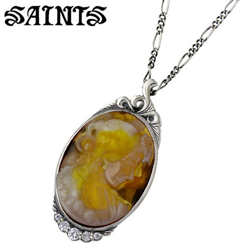 【ポイント5倍!ブラックフライデー!】 セインツ SAINTS カメオ 女神 シルバー ネックレス アクセサリー キュービック CZ SSP9-135
