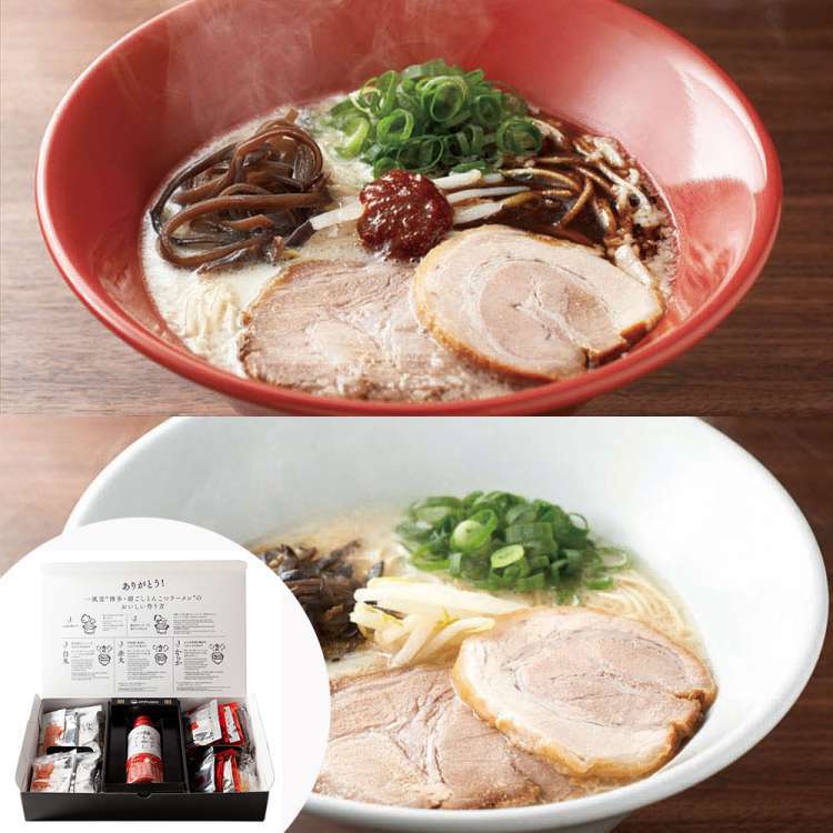 【ポイント5倍! 4月10日まで】 一風堂 博多絹ごしラーメンセットB らーめん 白丸1食170.35gx2 赤丸1食184gx2 ホットもやしソース300mlx1 渡辺製麺 ご進物 ギフト 贈り物に 沖縄 離島配送不可