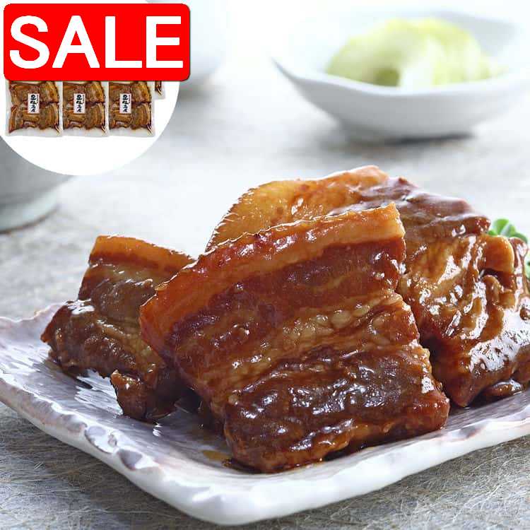 【スーパーSALE 10%OFF！】 鹿児島県産黒豚 豚角煮 190g 固形量150g 個包装 x6 醤油ベースの甘辛いタレがしっかり染み込んだバラ肉は 柔らかて歯切れが良く 見た目よりもさっぱりとお召し上がりいただけます ご進物 ギフト