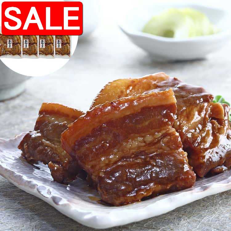 【スーパーSALE 10%OFF！】 鹿児島県産黒豚 豚角煮 190g 固形量150g 個包装 x7 醤油ベースの甘辛いタレがしっかり染み込んだバラ肉は 柔らかて歯切れが良く 見た目よりもさっぱりとお召し上がりいただけます ご進物 ギフト
