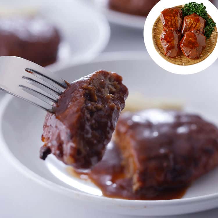 【スーパーセール10%OFF!】 神戸牛 デミグラスハンバーグ 130g 固形量90g x4個 黒毛和牛 牛肉 神戸牛のみを使用し仕上げたハンバーグをスチームオーブンで焼き上げ最後にデミグラスソースをまとわせました ご進物 ギフト
