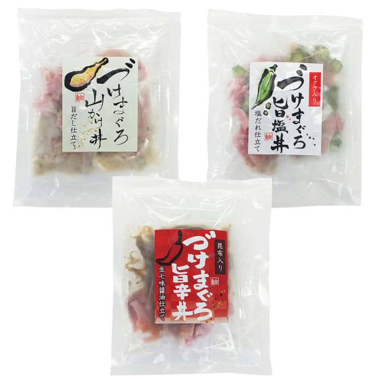 【最大5000円OFFクーポン+ポイント5倍!20日まで!】 静岡 まぐろ惣菜丼 3種詰合せ H 漬けまぐろ旨塩丼160g 80gx2 x7 漬けまぐろ山かけ丼140g 70gx2 x7 漬けまぐろ旨辛丼140g 70gx2 x6 刺身用まぐろに具材を入れてタレに漬け込みました ご進物