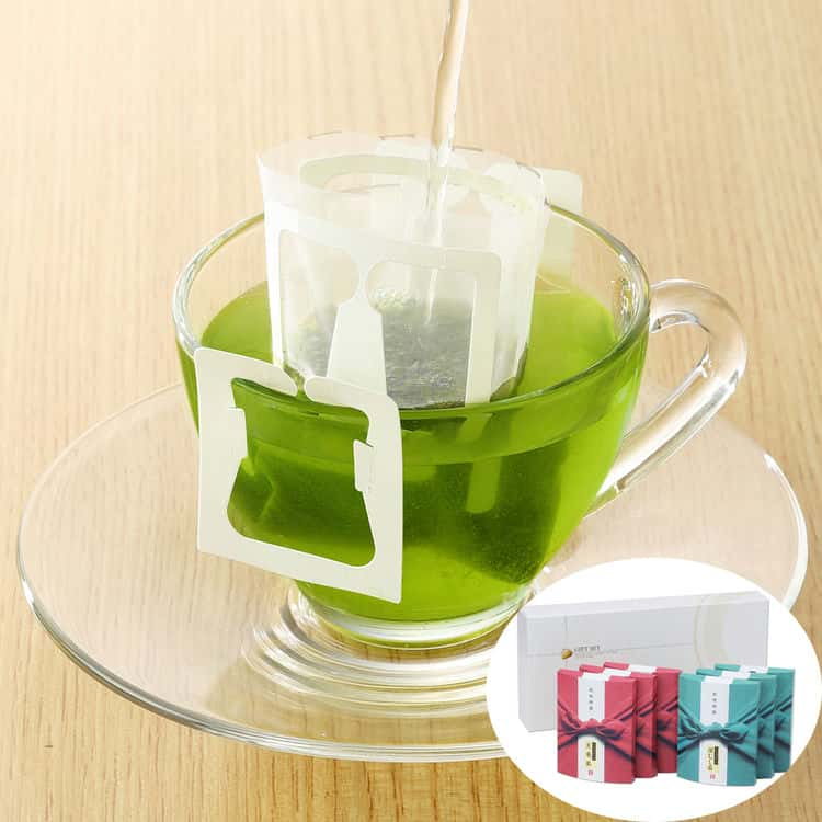 緑一服 ドリップ緑茶 C 深むし茶 3gx5 x3 天竜茶 3gx5 x3 農林水産大臣賞などを受賞した太田昌孝氏の茶園で栽培した天竜茶と牧之原台地の茶畑から丹精込めて作り上げた深むし茶の詰合せです お歳暮 お中元 ご進物 贈り物に最適 ※離島は配送不可