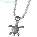 【ポイント5倍!ブラックフライデー!】 ステンレス ハワイアンジュエリー ハワジュ ネックレス アクセサリー 金属アレルギー対応 医療用サージカル316L ホヌ...