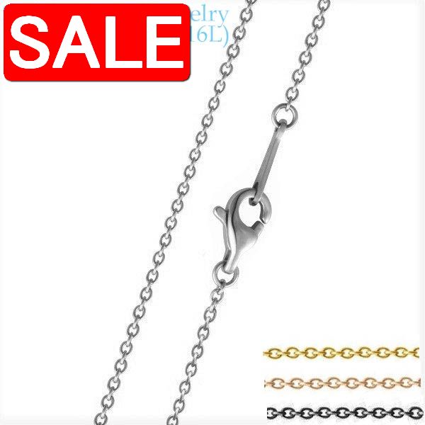 ڥѡSALE 50%OFF  ƥ쥹 ꡼ 316L   40cm 1.5mm Ʀ ͥå쥹 Τ ...