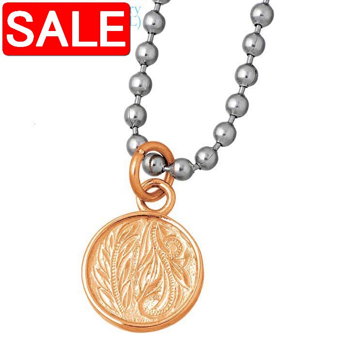 【スーパーSALE 50%OFF!】 ステンレス ネックレス アクセサリー 金属アレルギー対応 ハワイアンジュエリー ハワジュ レディース ラウンド ピンクゴー...