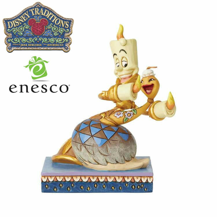 enesco(エネスコ)【Disney Traditions】ルミエール&フェザーダスター ディズニー フィギュア コレクション 人気 ブランド ギフト クリスマス 贈り物 プレゼントに最適 6002814