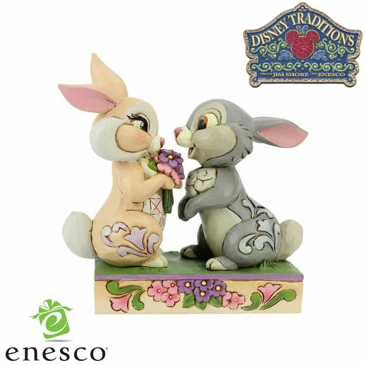 enesco(エネスコ)【Disney Traditions】バンビ とんすけ＆ミス・バニー ディズニー フィギュア コレクション 人気 ブランド ギフト クリスマス 贈り物 プレゼントに最適 6005963