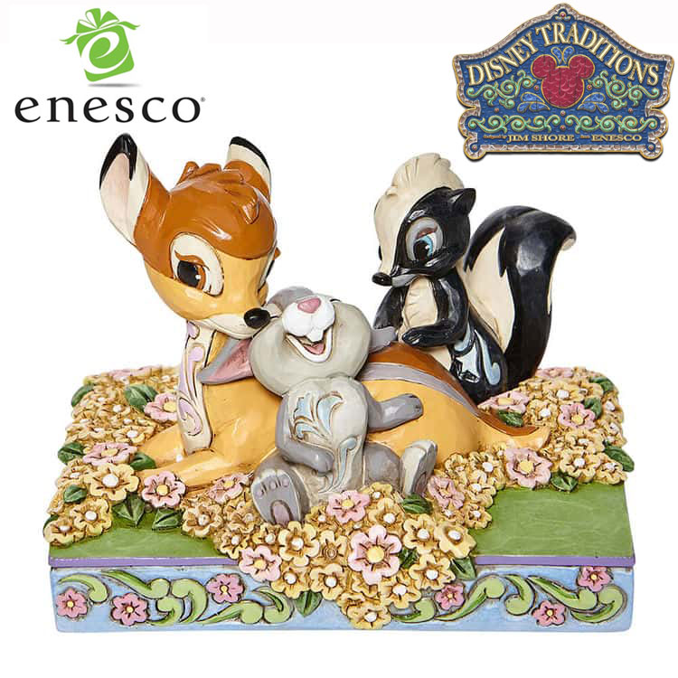 enesco(エネスコ)【Disney Traditions】バンビ＆とんすけ&フラワー ディズニー フィギュア コレクション 人気 ブランド ギフト クリスマス 贈り物 プレゼントに最適 6008318