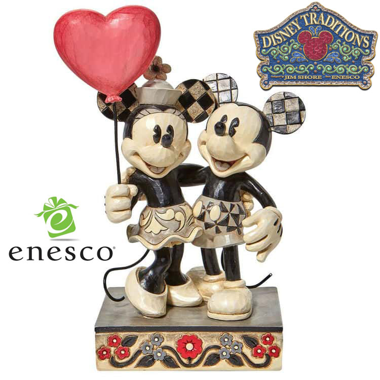 enesco(エネスコ)【Disney Traditions】ミッキー＆ミニー ハート ディズニー フィギュア コレクション 人気 ブランド ギフト クリスマス 贈り物 プレゼントに最適 6010106