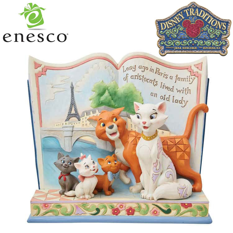 enesco(エネスコ)【Disney Traditions】おしゃれキャット ストーリーブック ディズニー フィギュア コレクション 人気 ブランド ギフト クリスマス 贈り物 プレゼントに最適 6013080