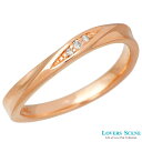 【ポイント10倍! マラソン期間中】 ラバーズシーン LOVERS SCENE シルバー リング 指輪 アクセサリー レディース ダイヤモンド 7~21号 ピンク 刻印可能 LSR-0131DPK