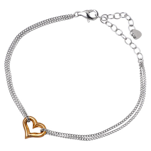 【ポイント5倍！30日まで！】 ヴィー vie ステンレス オープンハート シルバーアクセサリー メンズ ブレスレット アクセサリー 金属アレルギー対応 チェーン ピンク アレルギーフリー vie-B1130P