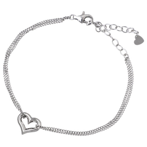 【ポイント5倍！30日まで！】 ヴィー vie シルバーアクセサリー メンズ ステンレス オープンハートチェーン ブレスレット アクセサリー 金属アレルギー対応 チェーン アクセサリー アレルギーフリー vie-B1130SV