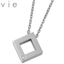 ヴィー vie ステンレス ネックレス レディース キュービック メッセージ 金属アレルギー対応 アレルギーフリー 刻印可能 アクセサリー アクセ ギフト プレゼント vie-N1289