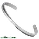 【ポイント5倍!13日まで!】 ホワイトクローバー white clover バングル アクセサリー ブレスレット アクセサリー 金属アレルギー対応 ダイヤモン...