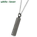 ホワイトクローバー white clover ネックレス アクセサリー 金属アレルギー対応 角柱 プリズム & ステンレス ダイヤモンド ブラック 刻印可能 アレルギーフリー 4SUP055BK