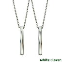 【お買い物マラソン ポイント5倍!】 ホワイトクローバー white clover ステンレス ペア ネックレス アレルギーフリー サージカルステンレス316L ピンク 4SUP104SV-P