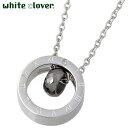 【ポイント5倍! 13日まで!】 ホワイトクローバー white clover ネックレス アクセサリー 金属アレルギー対応 ダイヤモンド ローマ ステンレス ...