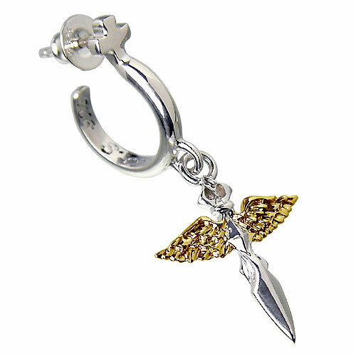 ウルフマンB.R.S WOLFMAN B.R.S エンジェル フープ シルバー ピアスG 片耳用 シルバー925 スターリングシルバー WO-E-008G