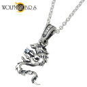 ウルフマンB.R.S WOLFMAN B.R.S ホワイトファング ウルフ チャーム ネックレス アクセサリー ブルートパーズ チェーン付き シルバー925 ス...