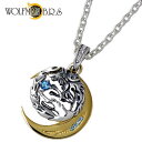 ウルフマンB.R.S WOLFMAN B.R.S ムーン ウルフ ブルートパーズ シルバー ネックレス アクセサリー シルバー925 スターリングシルバー NW...