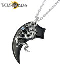 【お買い物マラソン ポイント5倍!】 ウルフマンB.R.S WOLFMAN B.R.S ホワイトファング ウルフ チャームw クロー シルバー ネックレス アク...