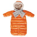 【取寄品】7AMENFANT（セブンエイエムアンファン） Doudoune Orange Peel 6-12M｜ベビー用ジャンプスーツ 足つき　カバーオール　足つき　新生児　防寒