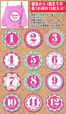 【メール便送料無料】記念日フォトシール キューティ/記念日シール/メモリアル/赤ちゃん/写真撮影/アルバム/ステッカー/ベビー【STICKY BELLIES スティッキーベリーズ】