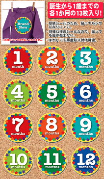 【メール便送料無料】記念日フォトシール ニフティー/記念日シール/メモリアル/赤ちゃん/写真撮影/アルバム/ステッカー/ベビー【STICKY BELLIES スティッキーベリーズ】